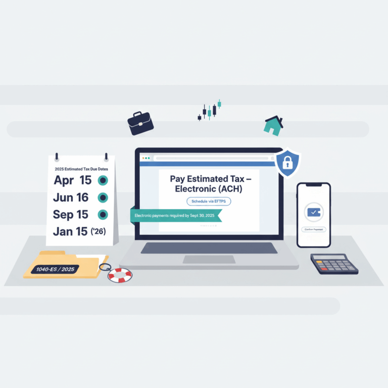 Tax payment reminder and options displayed